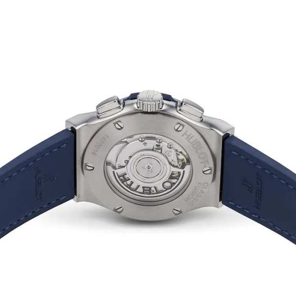 Hublot Classic Fusion Men Automatic Blue Rubber and Alligator Watch 541.NX.7170.LR