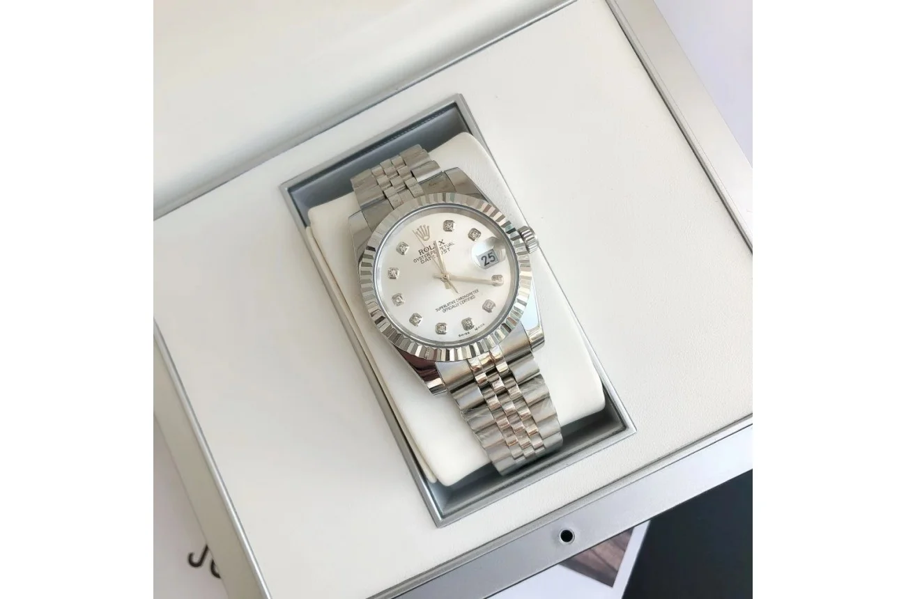 Couple Watches Rolex Datejust 36/28mm SS/SS Jub Sliver/Dia