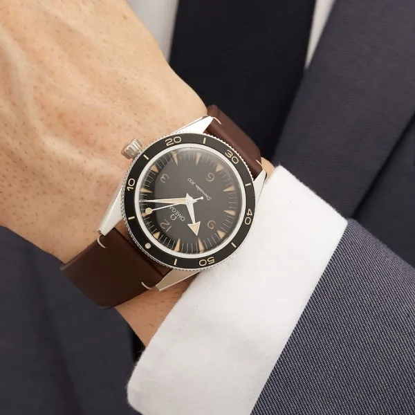 Omega Seamaster Men Automatic Black Calf Watch O23432412101001