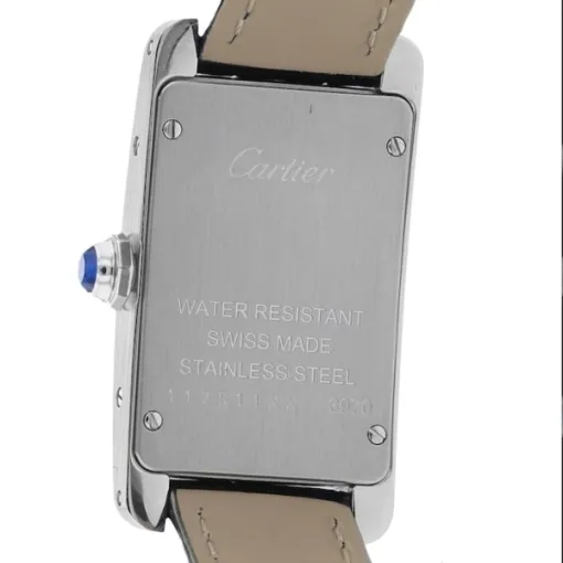 Cartier Tank Américaine Women Quartz Silver Alligator Watch WSTA0043