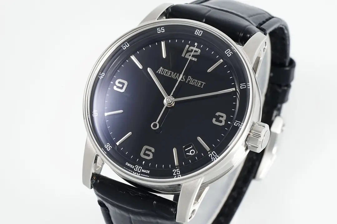 watch Audemars Piguet CODE 11.59 Blue Dial Three-Hand Automatic Watch   41mm Stainless Steel Case with Black Leather Strap