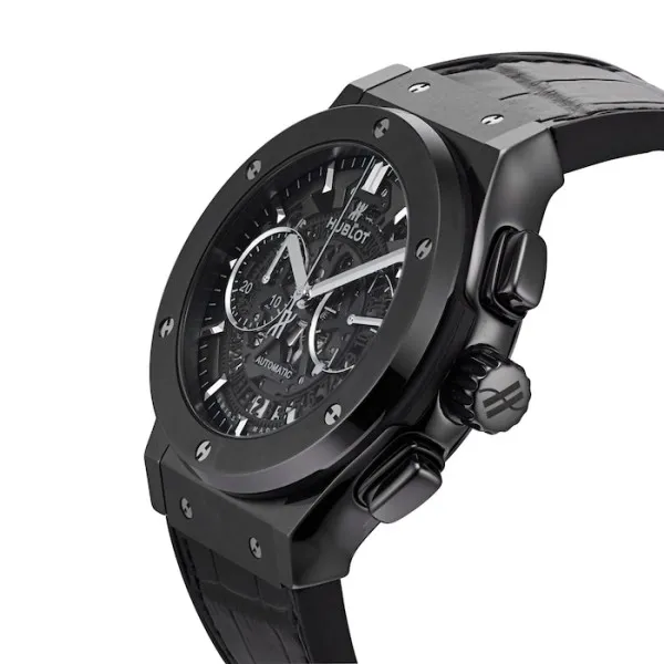 Hublot Classic Fusion Men Automatic Black Alligator Watch 525.CM.0170.LR