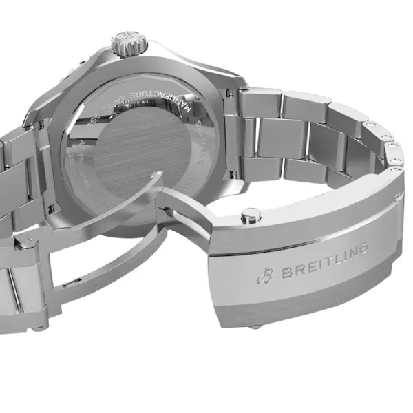 Breitling Superocean Men Automatic Turquoise Stainless Steel Watch A17376211L2A1