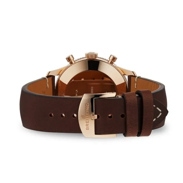 Breitling Navitimer Men Automatic Brown Leather Watch RB0910371B1X1