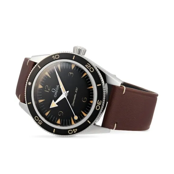 Omega Seamaster Men Automatic Black Calf Watch O23432412101001