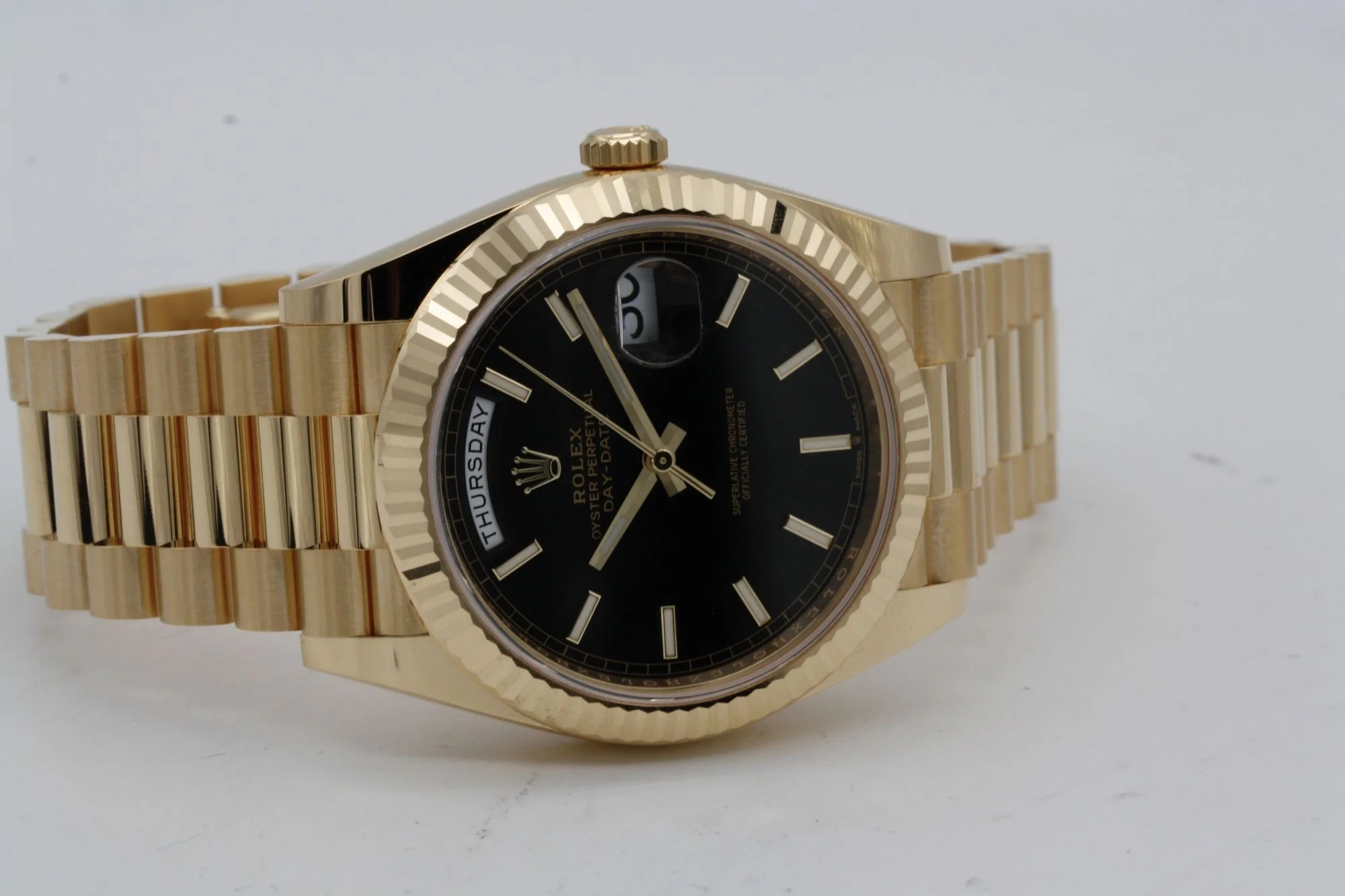 Superclone Rolex Day-Date 40 mm Black Dial 228238
