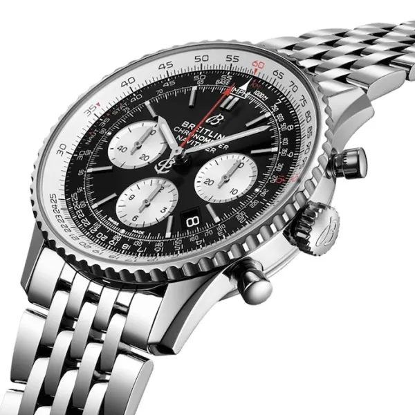 Breitling Navitimer Men Automatic Black Stainless Steel Watch AB0121211B1A1
