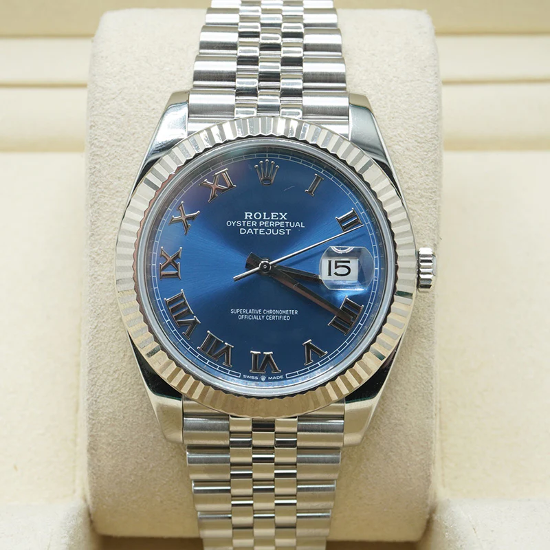 Rolex Datejust 41mm Blue Dial 126334 Jubilee Roman Dials