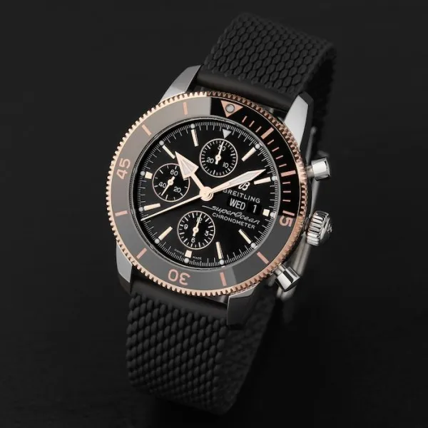 Breitling Superocean Heritage Men Automatic Black Rubber Watch U13313121B1S1