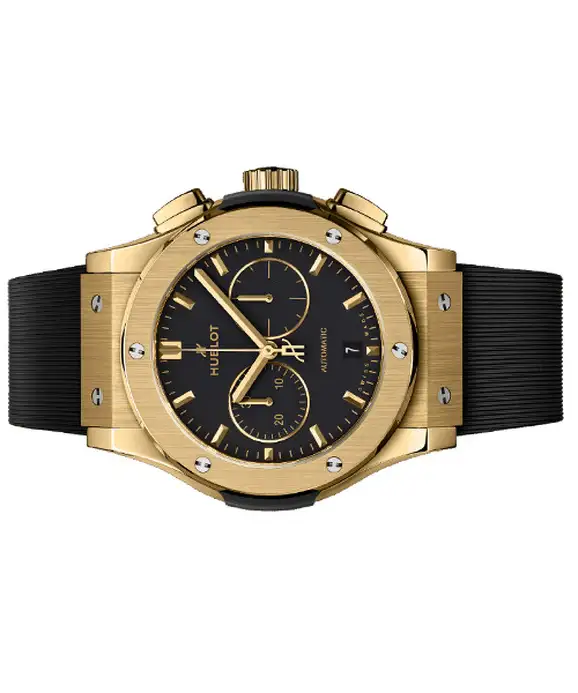 Hublot Classic Fusion Men Automatic Black Rubber Watch 541.VX.1130.RX