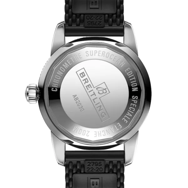 Breitling Superocean Heritage Men Automatic Black Rubber Watch AB2030121B1S1