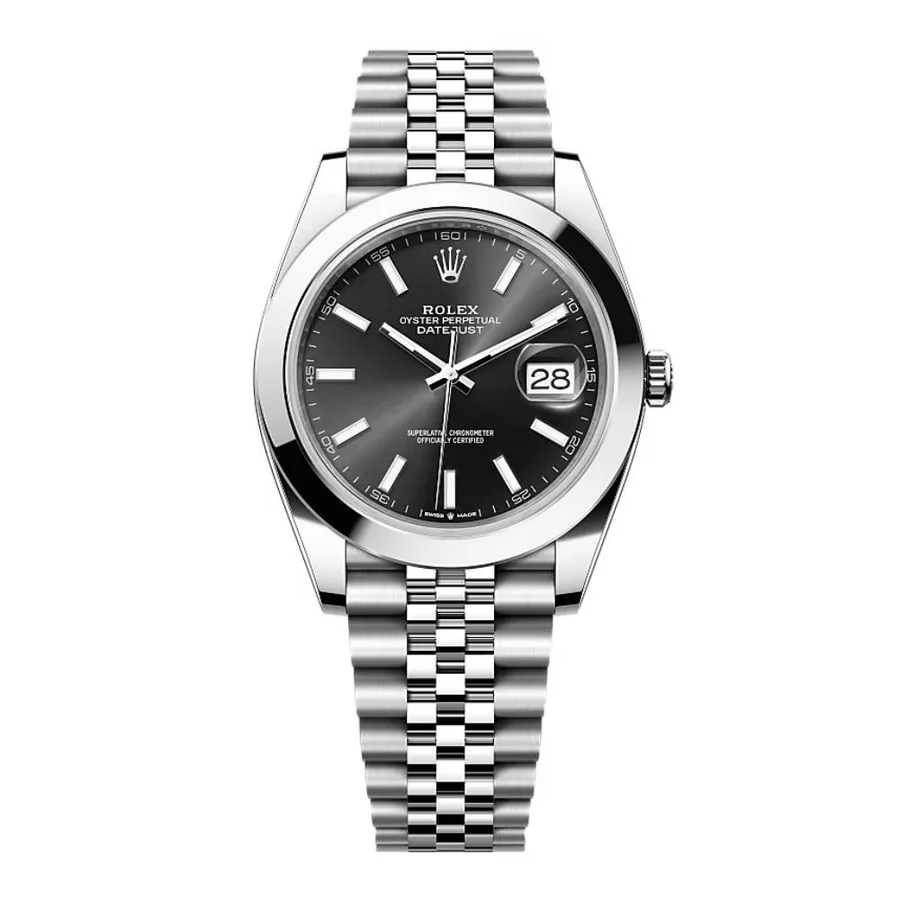 ROLEX DATEJUST BLACK DIAL STAINLESS STEEL 41MM SWISS REPLICA m126300.0011