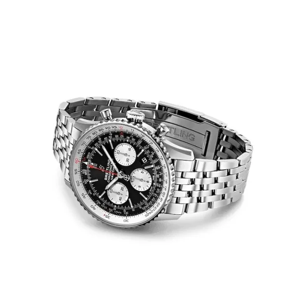 Breitling Navitimer Men Automatic Black Stainless Steel Watch AB0121211B1A1