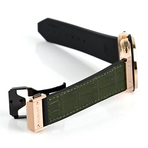 Hublot Classic Fusion Men Automatic Green Alligator Watch 521.OX.8980.LR