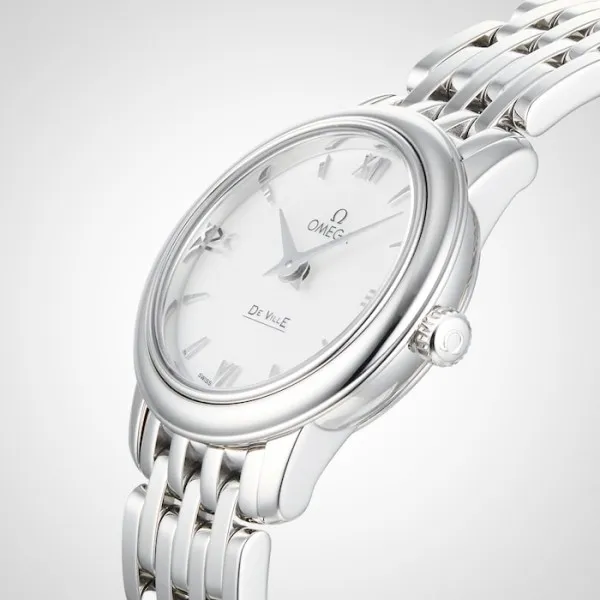 Omega De Ville Women Quartz Mother of Pearl Stainless Steel Watch O42410246005001