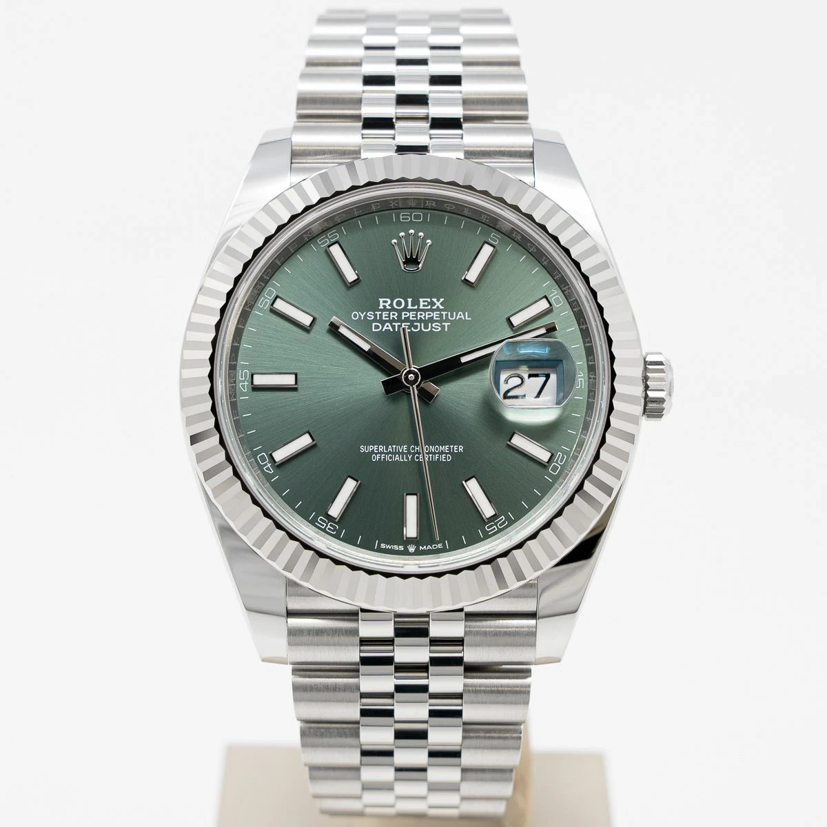 Rolex Datejust 41mm Green Dial 126334 Jubilee