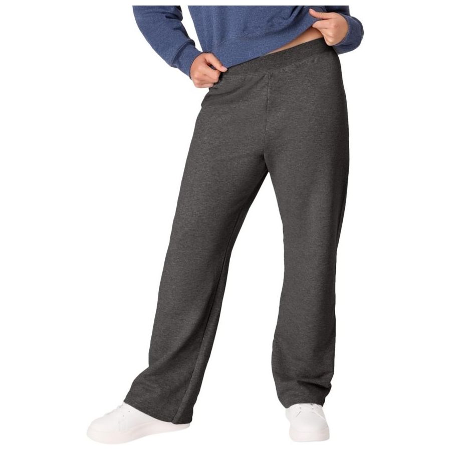 Hanes Women’s EcoSmart Fleece Petite Sweatpants – Open Bottom Joggers, 28.5'' Inseam, Comfortable Lounge & Casual Wear