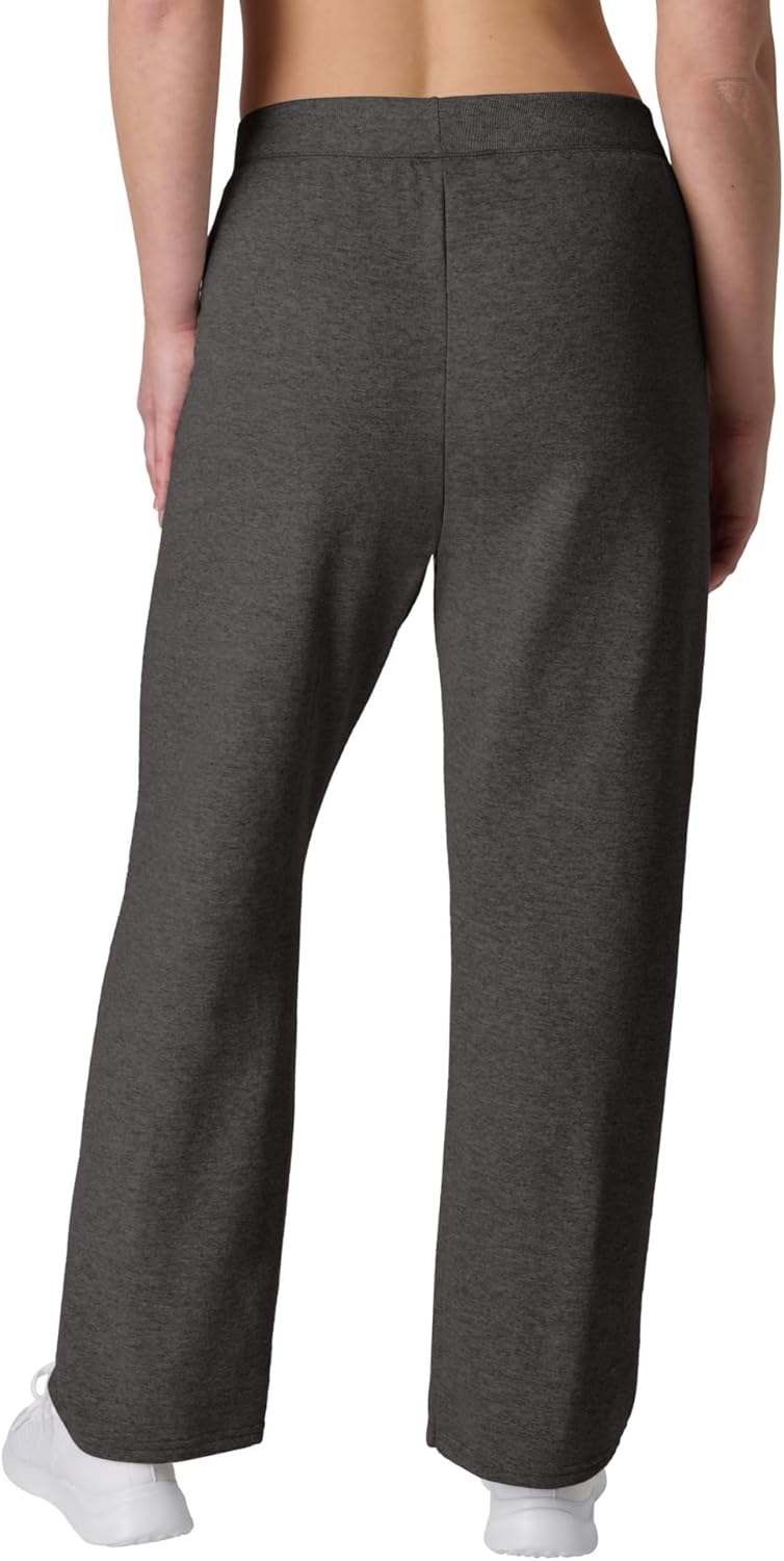 Hanes Women’s EcoSmart Fleece Petite Sweatpants – Open Bottom Joggers, 28.5'' Inseam, Comfortable Lounge & Casual Wear