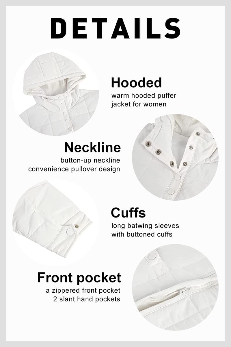 Chouyatou Women's Hooded Quilted Pullover Puffer Jacket Oversized Packable Winter Coat