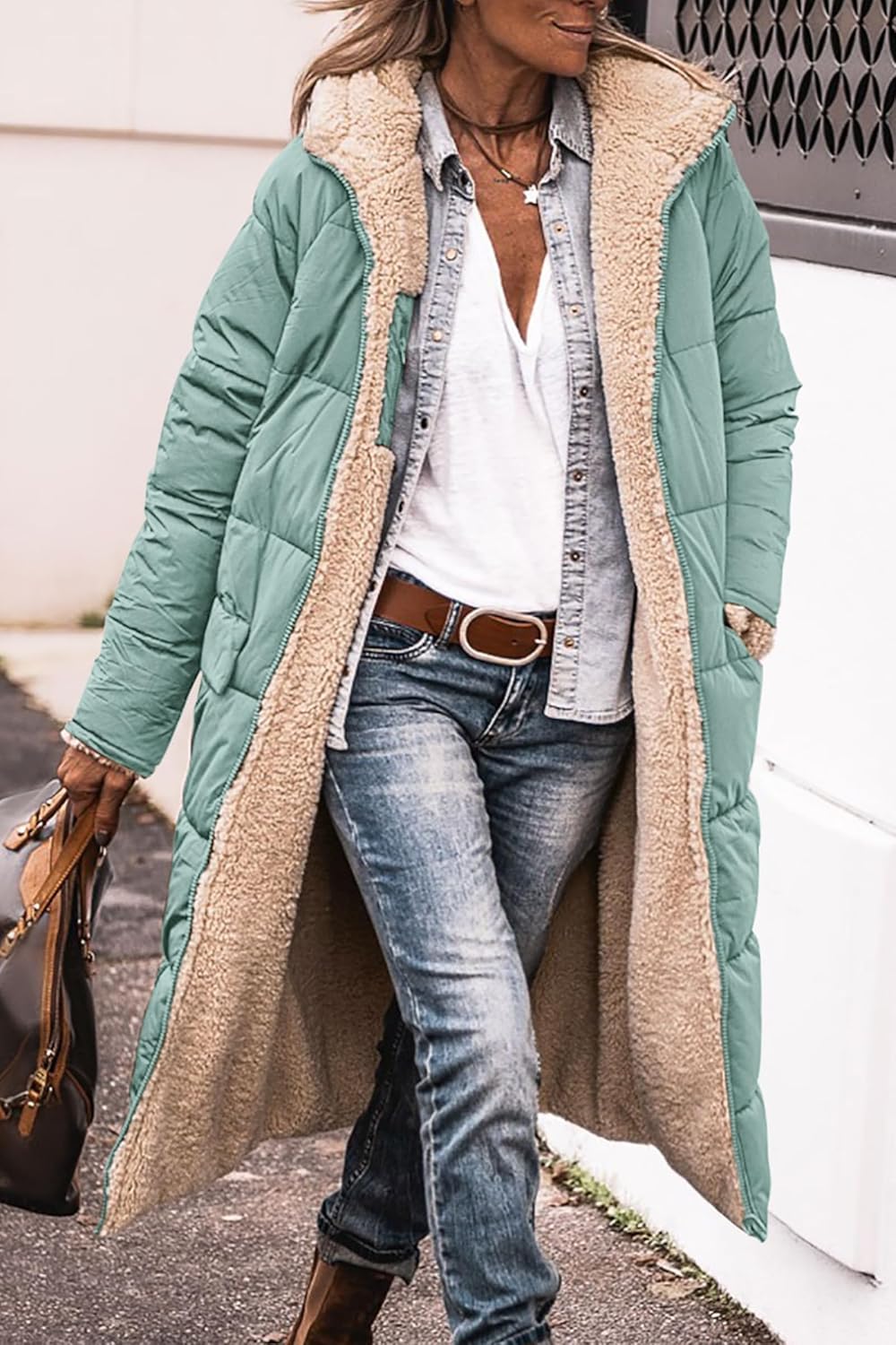 PRETTYGARDEN Women's 2025 Oversized Shearling Fleece Long Winter Coat Jacket