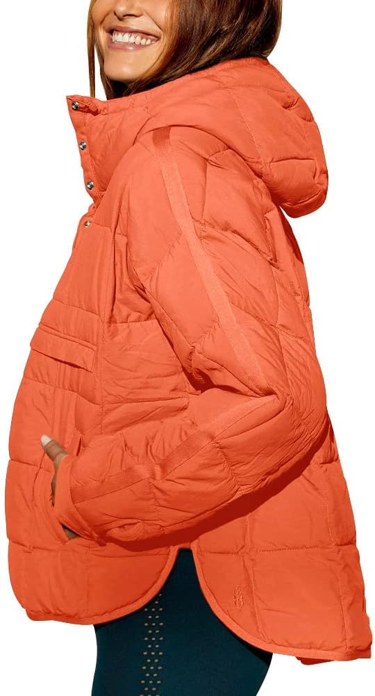 Chouyatou Women's Hooded Quilted Pullover Puffer Jacket Oversized Packable Winter Coat