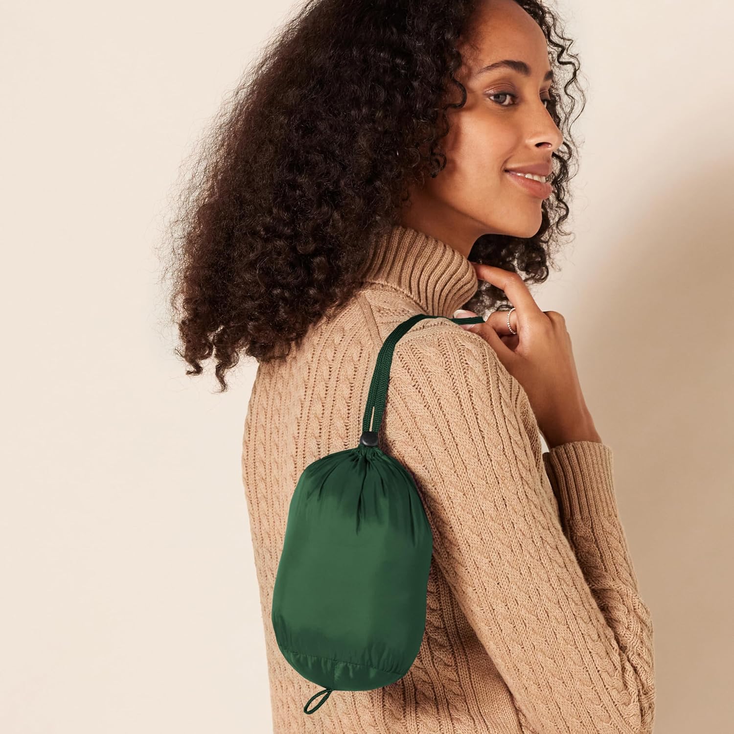 Essentials Women’s Lightweight Packable Hooded Puffer Coat – Water-Resistant, Plus Sizes Available