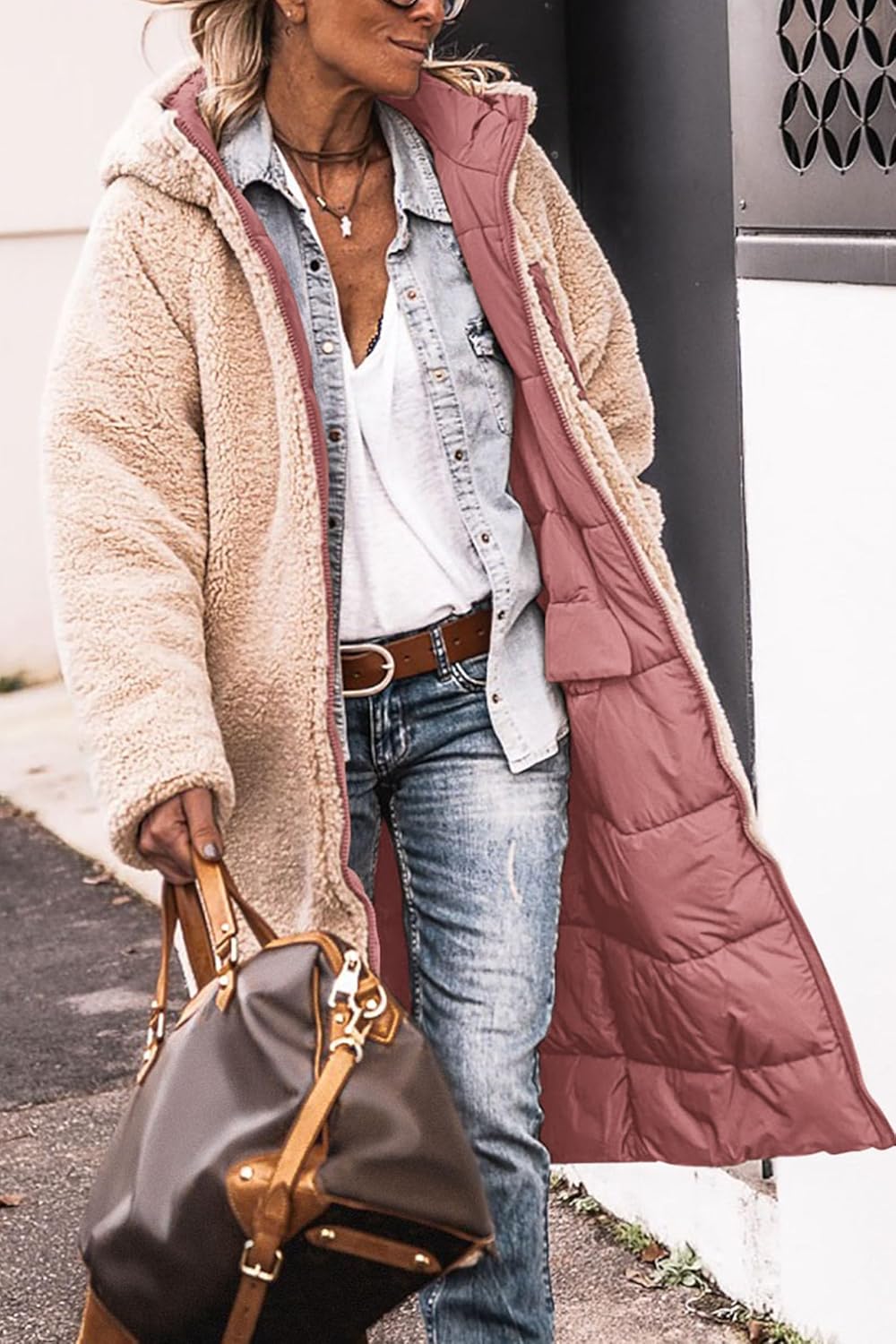 PRETTYGARDEN Women's 2025 Oversized Shearling Fleece Long Winter Coat Jacket