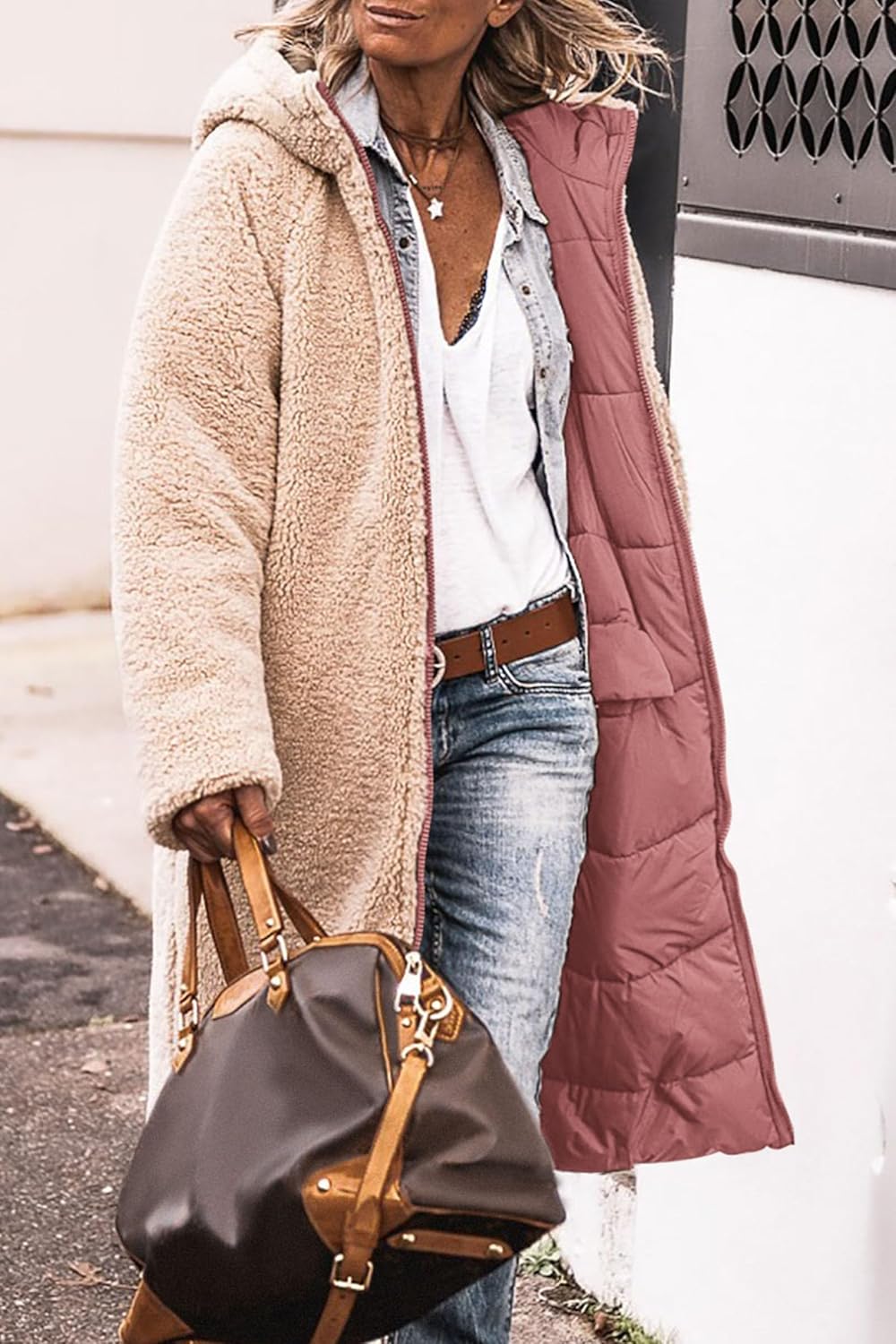 PRETTYGARDEN Women's 2025 Oversized Shearling Fleece Long Winter Coat Jacket