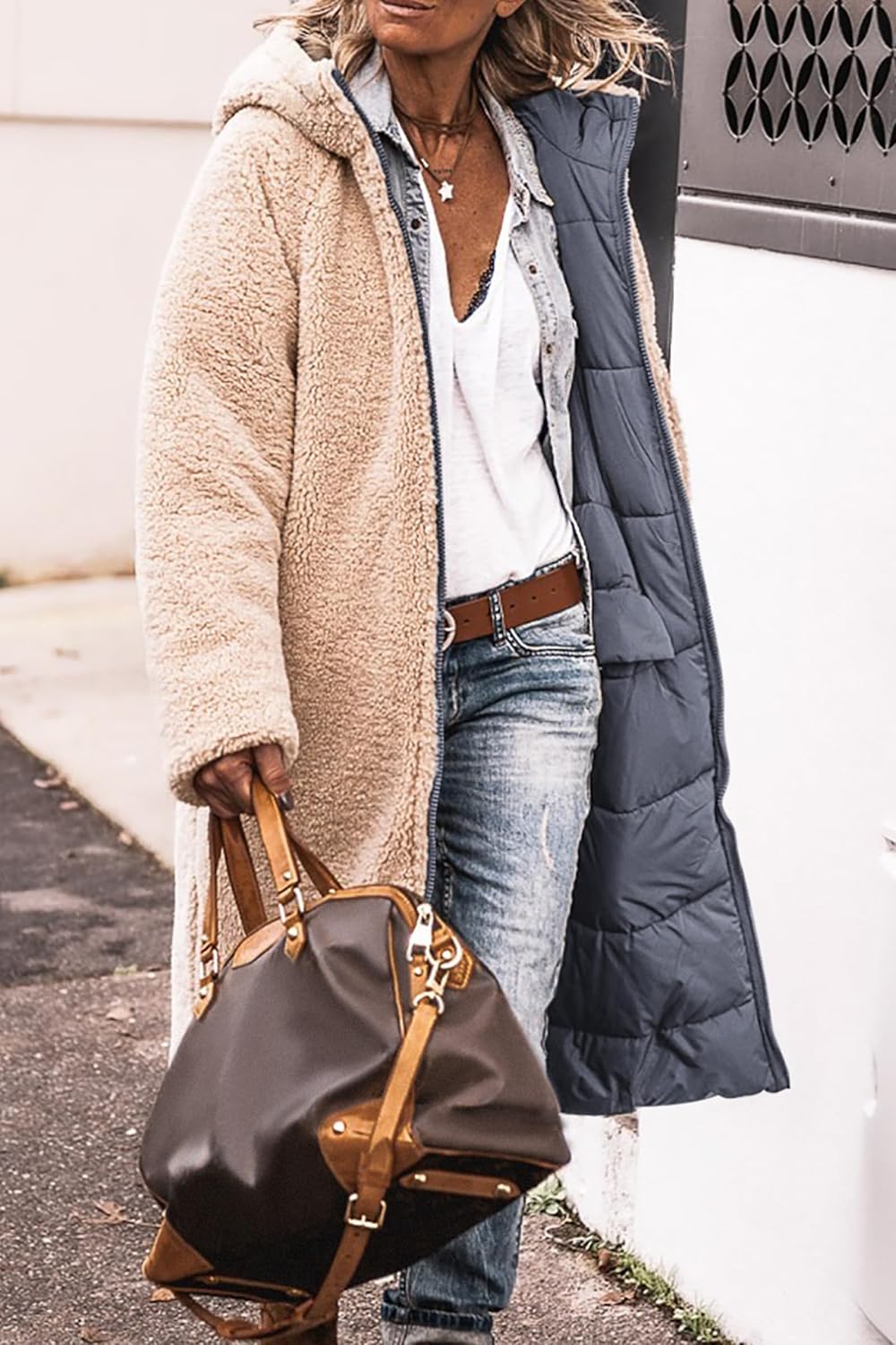 PRETTYGARDEN Women's 2025 Oversized Shearling Fleece Long Winter Coat Jacket