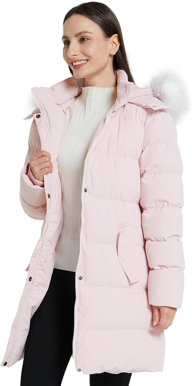 WenVen Women's Thicker Winter Puffer Coat Warm Jacket with Removable Faux Fur Hood