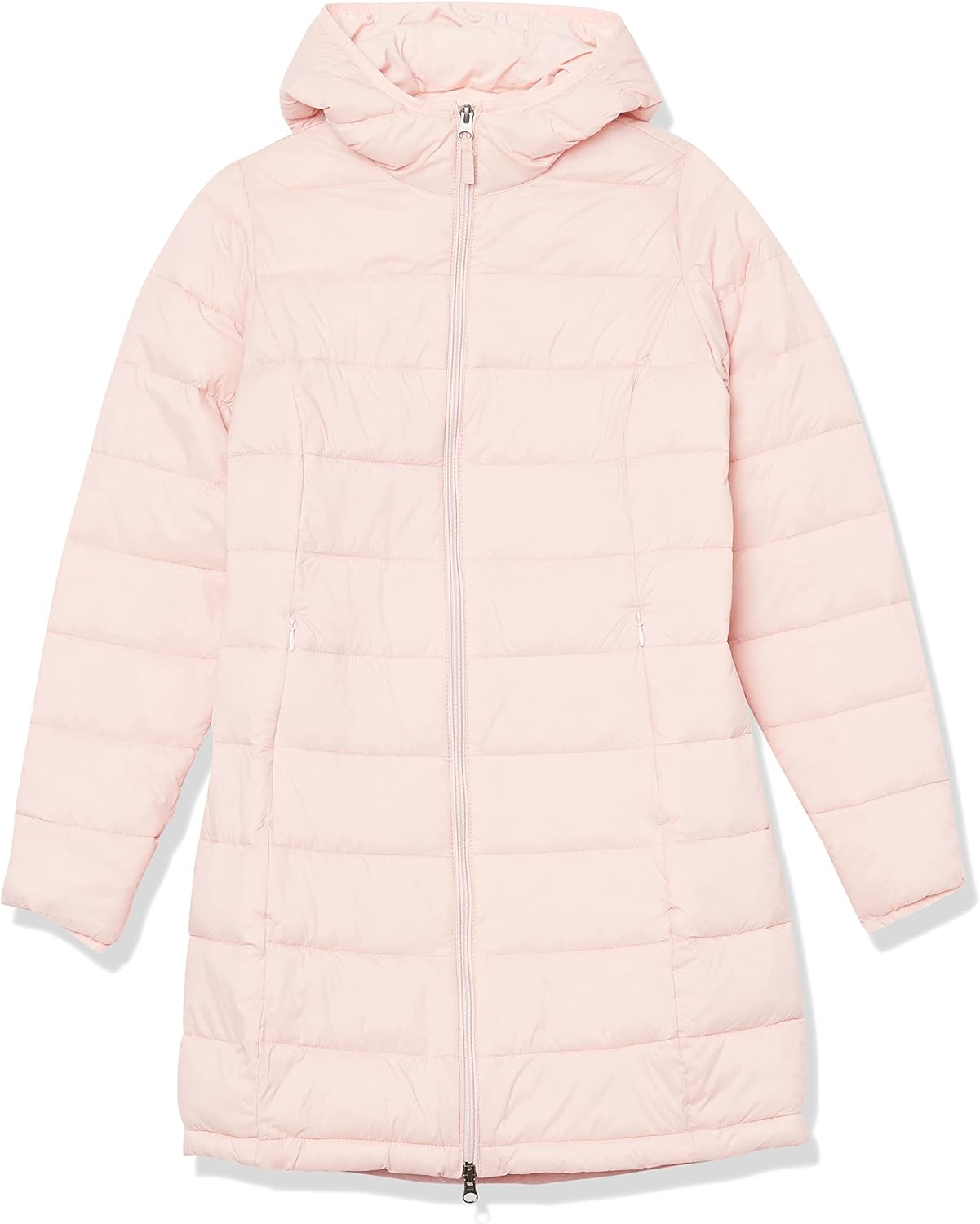 Essentials Women’s Lightweight Packable Hooded Puffer Coat – Water-Resistant, Plus Sizes Available
