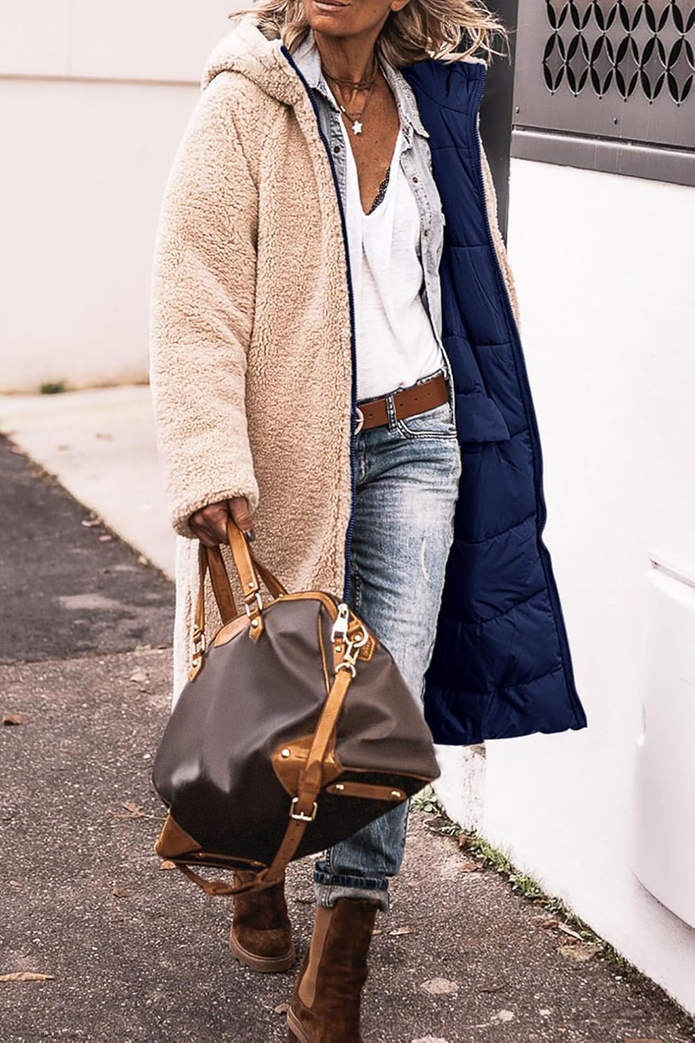 PRETTYGARDEN Women's 2025 Oversized Shearling Fleece Long Winter Coat Jacket