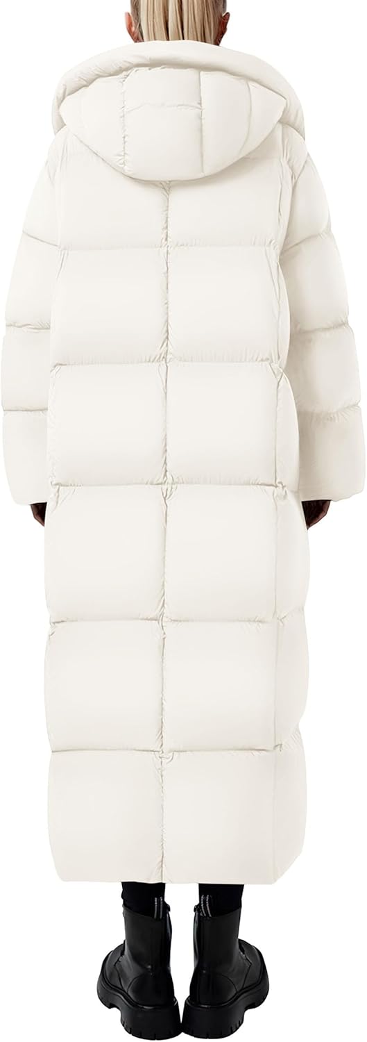 PRETTYGARDEN Women's Hooded Long Winter Puffer Coat Zip-Up Thickened Down Jacket Casual Warm Outerwear