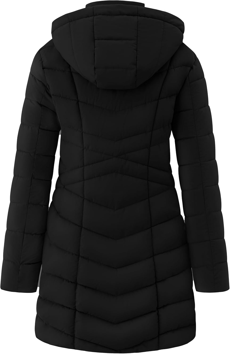 wantdo Women's Long Quilted Puffer Jacket Warm Padded Winter Coat – Plus Sizes Available