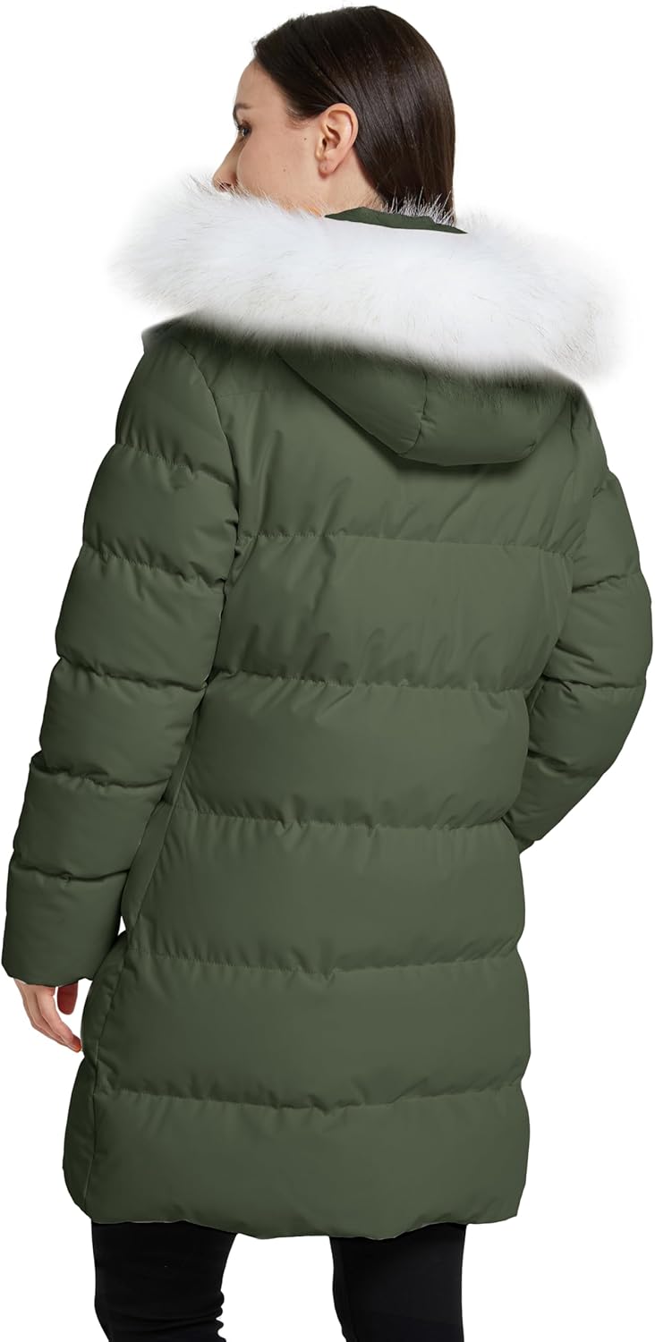 WenVen Women's Thicker Winter Puffer Coat Warm Jacket with Removable Faux Fur Hood