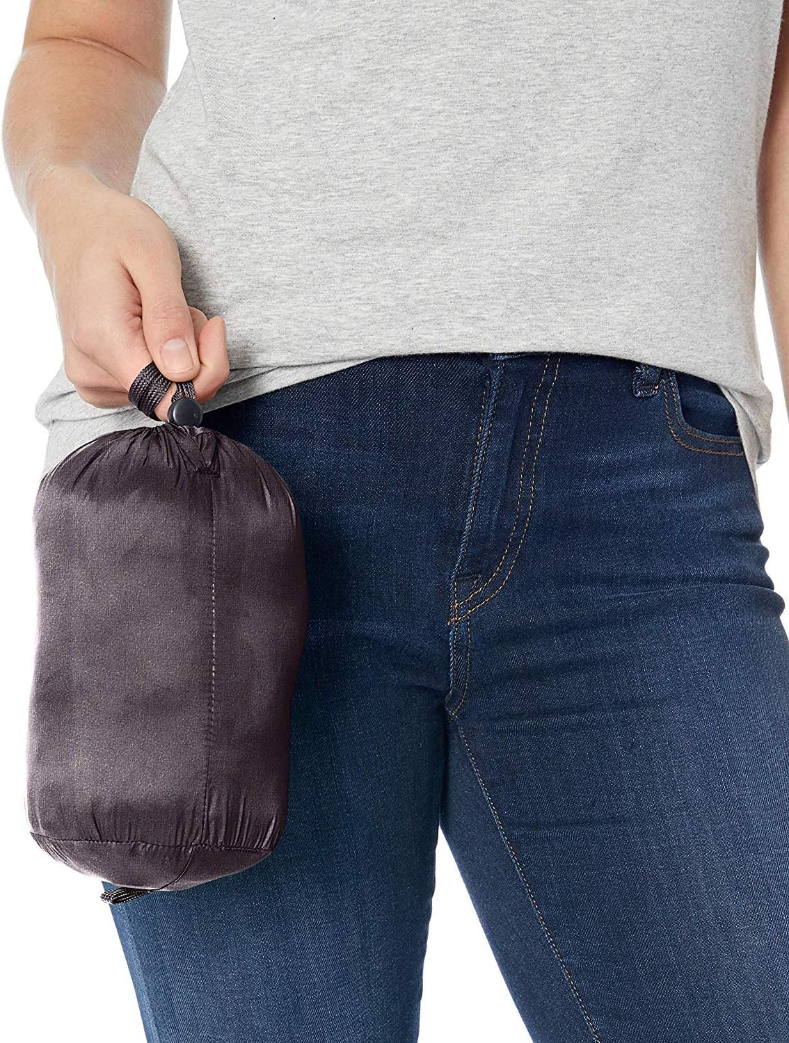 Essentials Women’s Lightweight Packable Hooded Puffer Coat – Water-Resistant, Plus Sizes Available