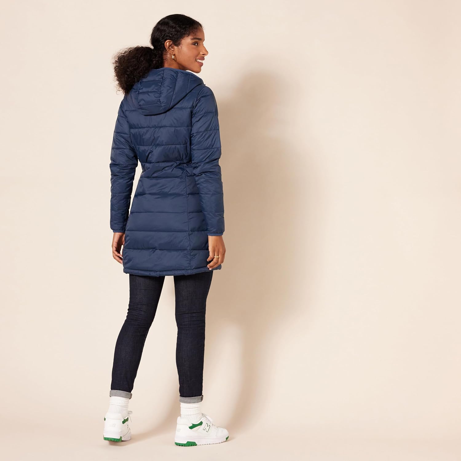Essentials Women’s Lightweight Packable Hooded Puffer Coat – Water-Resistant, Plus Sizes Available