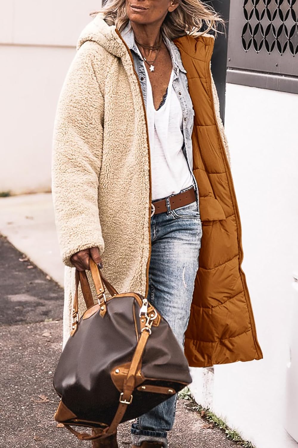 PRETTYGARDEN Women's 2025 Oversized Shearling Fleece Long Winter Coat Jacket