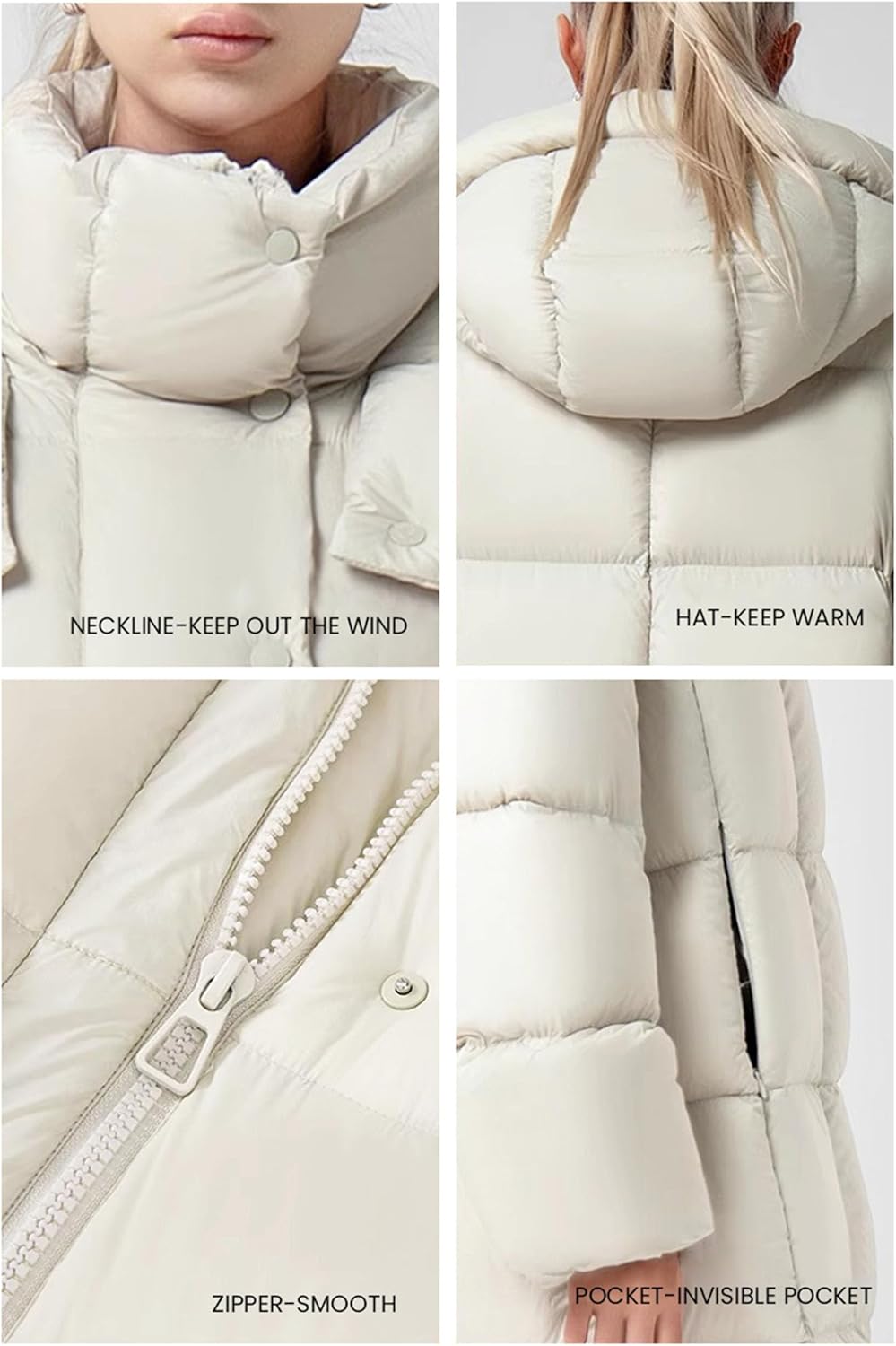 PRETTYGARDEN Women's Hooded Long Winter Puffer Coat Zip-Up Thickened Down Jacket Casual Warm Outerwear