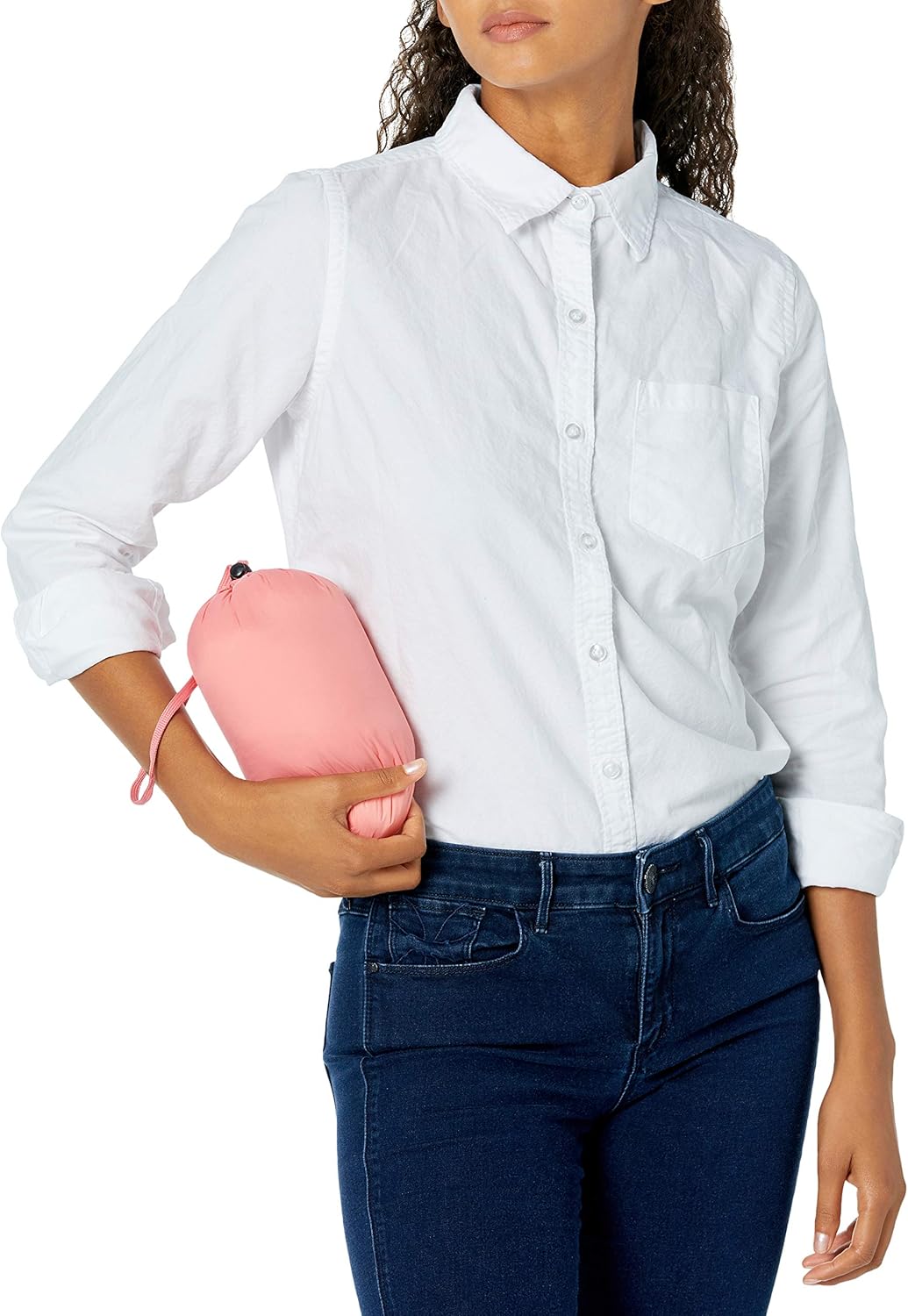 Essentials Women’s Lightweight Packable Hooded Puffer Coat – Water-Resistant, Plus Sizes Available