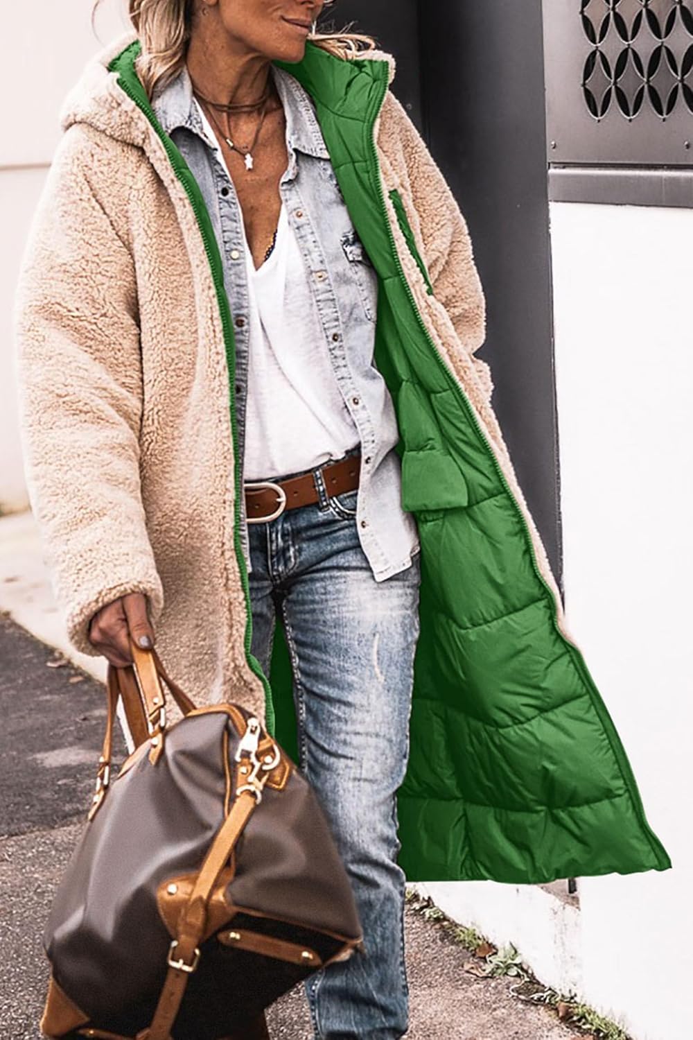 PRETTYGARDEN Women's 2025 Oversized Shearling Fleece Long Winter Coat Jacket