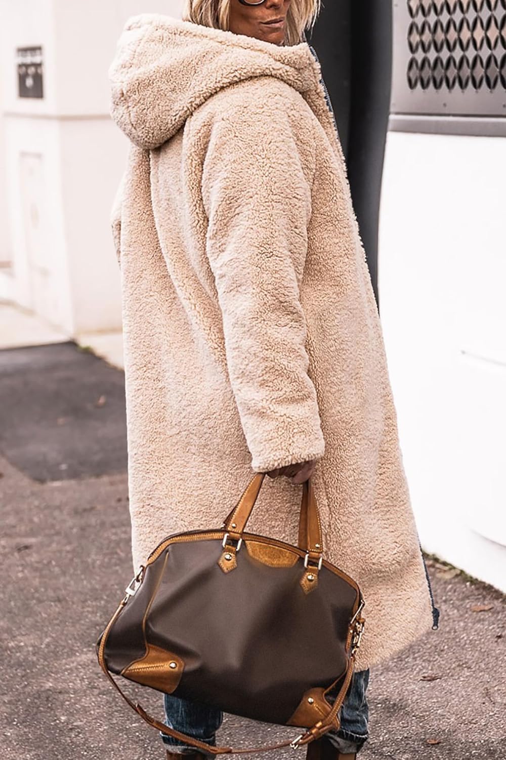 PRETTYGARDEN Women's 2025 Oversized Shearling Fleece Long Winter Coat Jacket