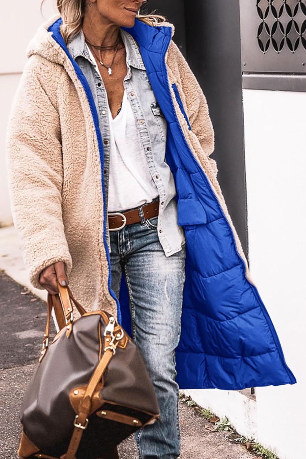 PRETTYGARDEN Women's 2025 Oversized Shearling Fleece Long Winter Coat Jacket