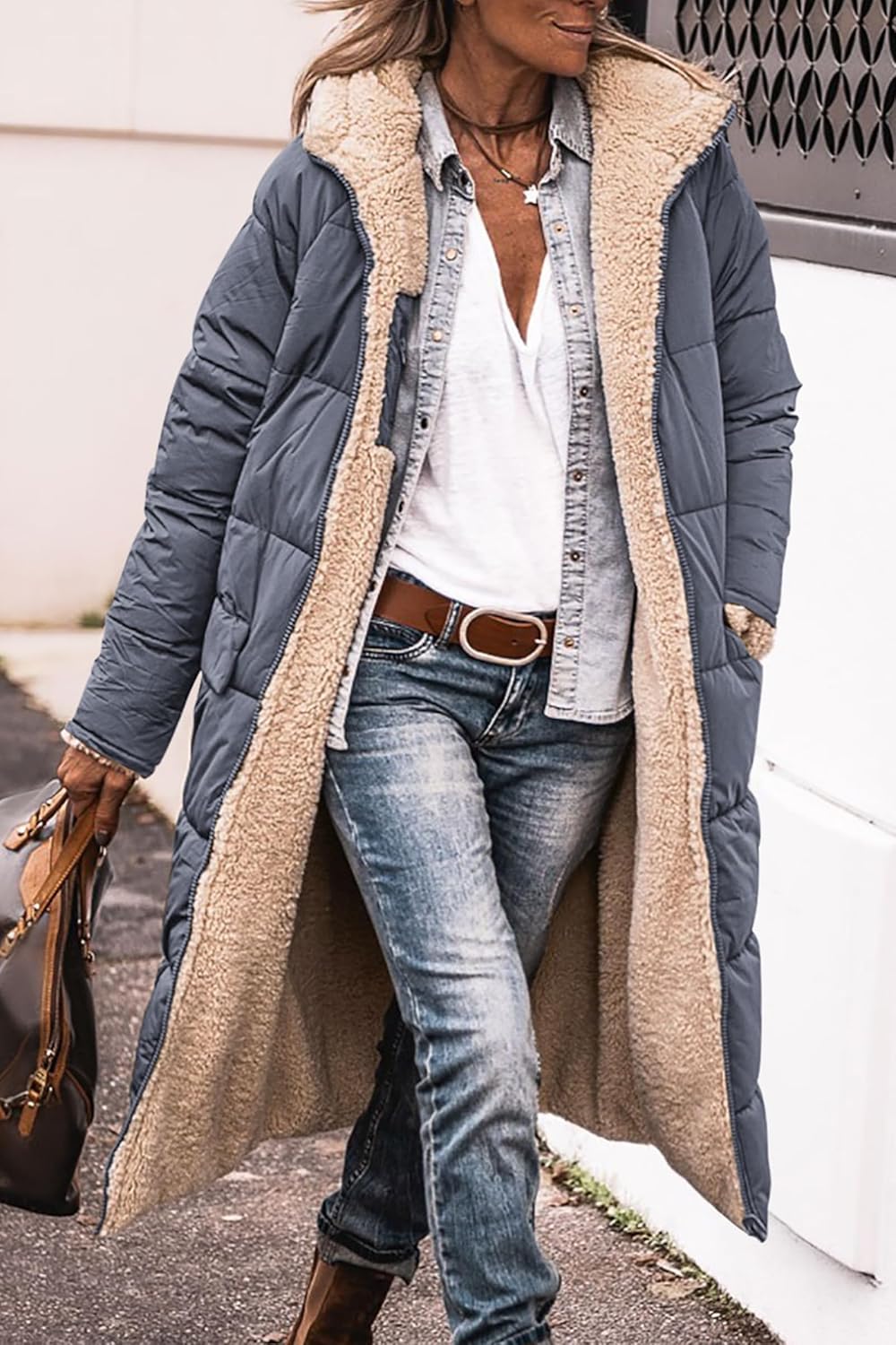 PRETTYGARDEN Women's 2025 Oversized Shearling Fleece Long Winter Coat Jacket