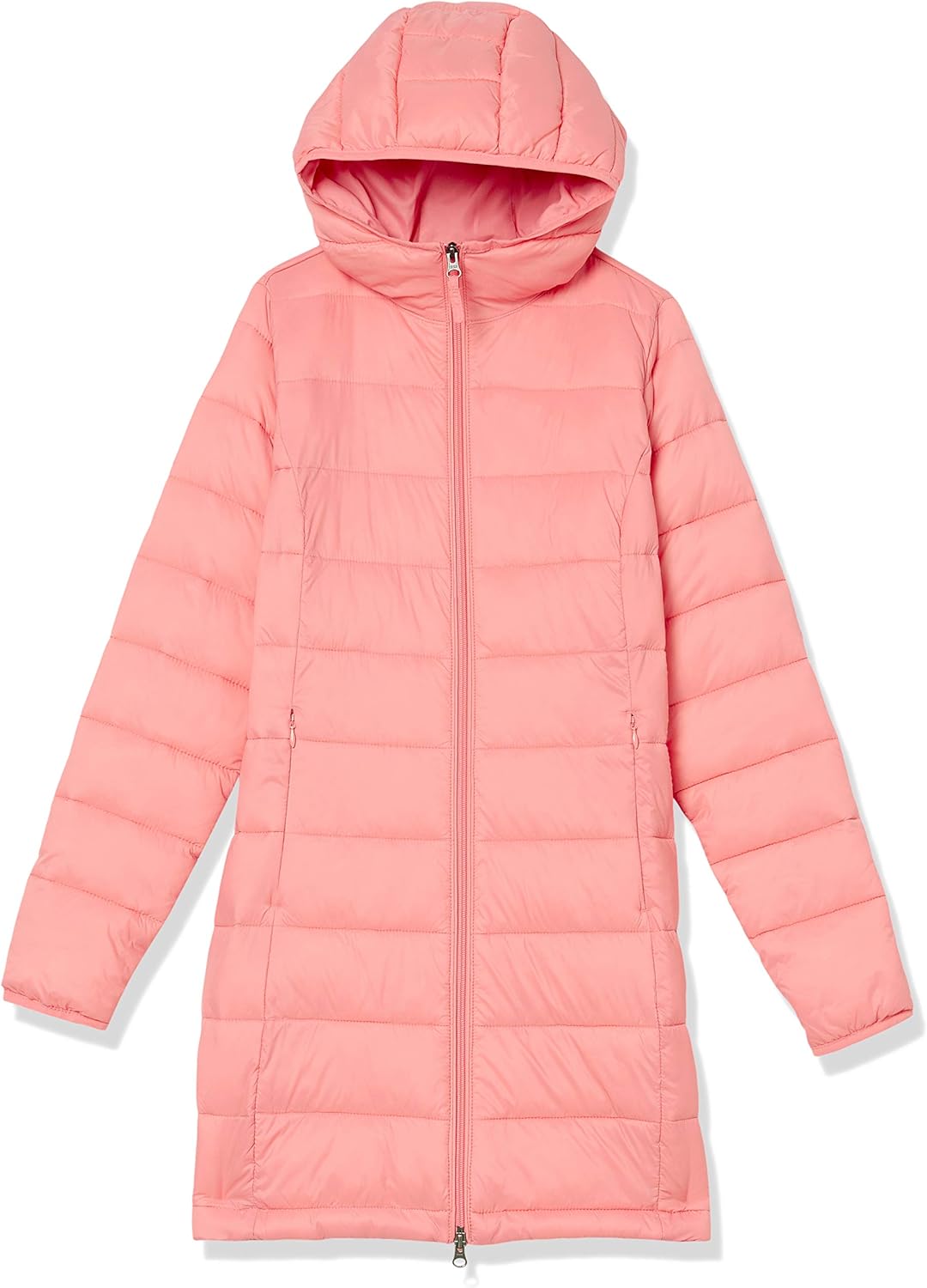 Essentials Women’s Lightweight Packable Hooded Puffer Coat – Water-Resistant, Plus Sizes Available