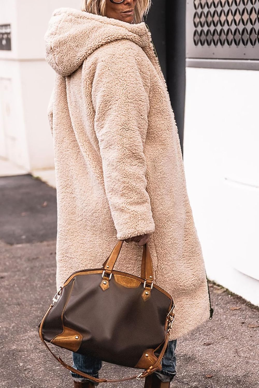 PRETTYGARDEN Women's 2025 Oversized Shearling Fleece Long Winter Coat Jacket