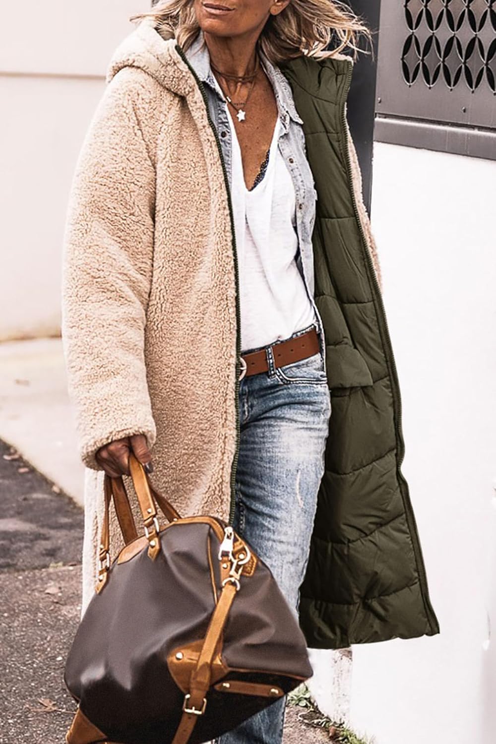 PRETTYGARDEN Women's 2025 Oversized Shearling Fleece Long Winter Coat Jacket