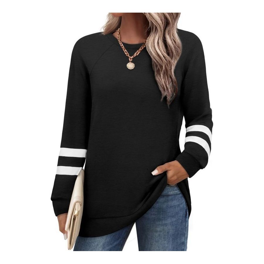 Saloogoe Women’s Crewneck Tunic Sweatshirts Lightweight Raglan Long-Sleeve Tops Fall Fashion 2025