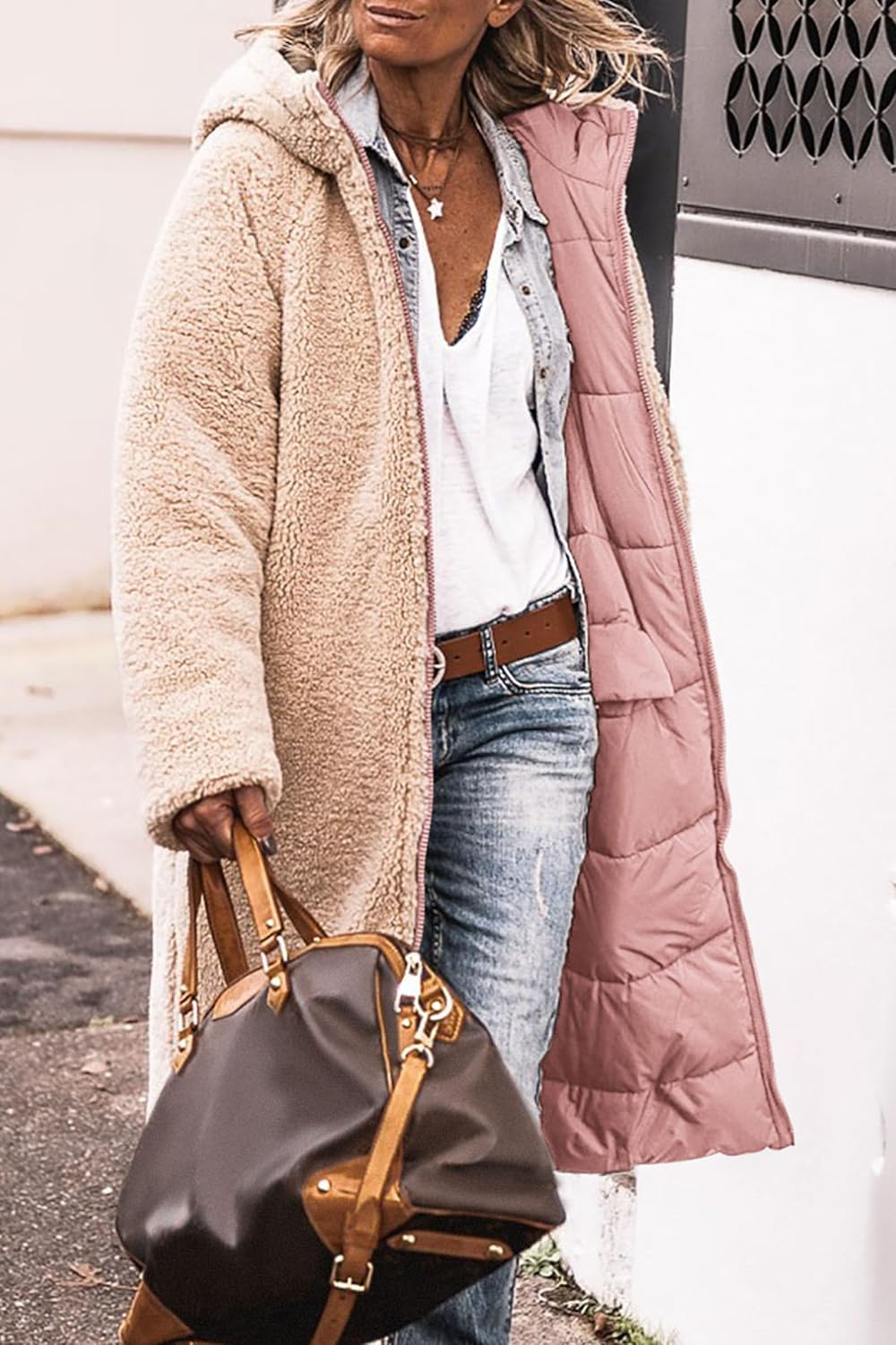 PRETTYGARDEN Women's 2025 Oversized Shearling Fleece Long Winter Coat Jacket