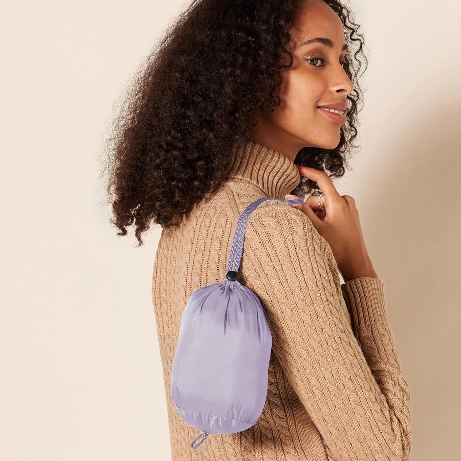 Essentials Women’s Lightweight Packable Hooded Puffer Coat – Water-Resistant, Plus Sizes Available